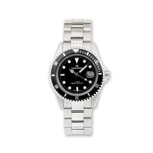 Mountroyal Mens Stainless Steel Black Dial Divers Watch